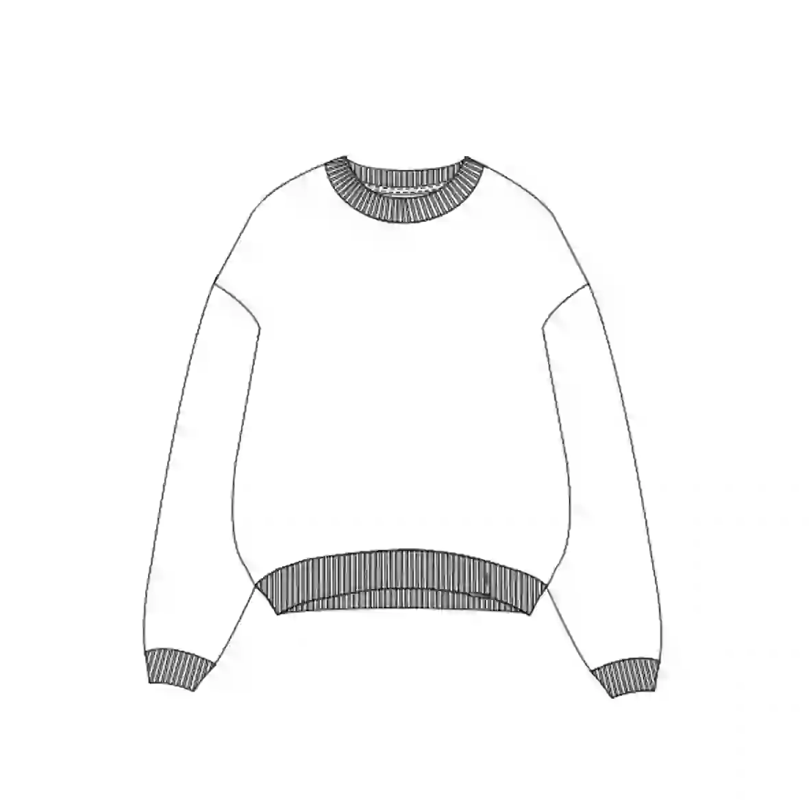 Чертеж классического свитшота