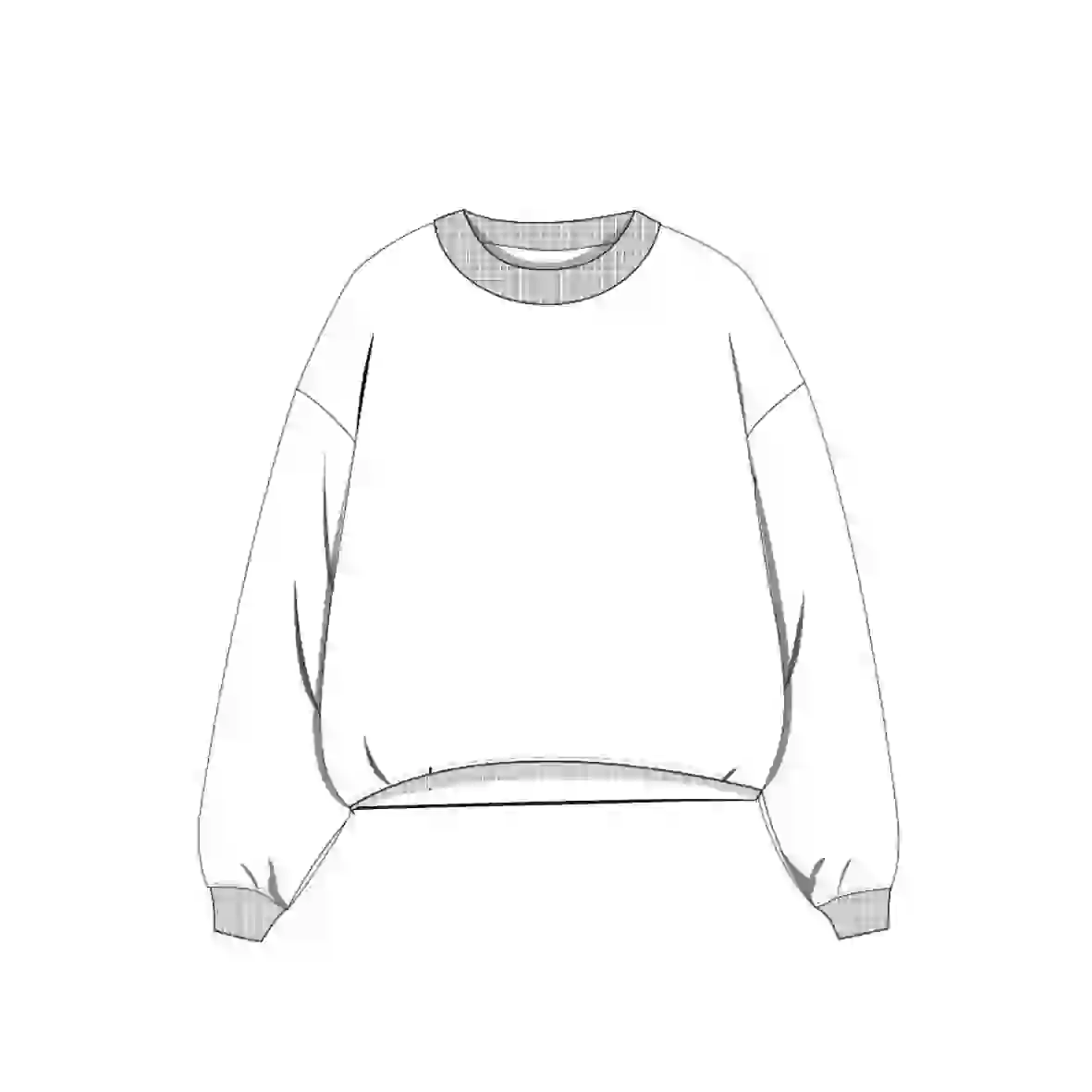 Чертеж оверсайз свитшота